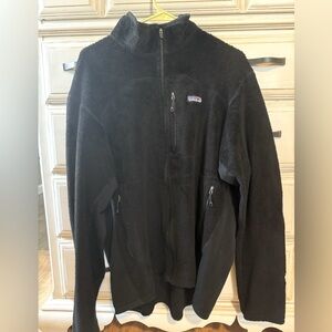 Men’s Patagonia, full zip, fleece, black, extra large